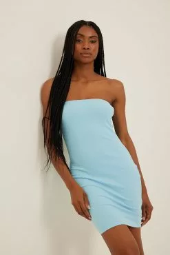 NA-KD Basic Ribbed Mini Tube Dress -Party Dresses Sales na kd ribbed mini tube dress 1100 006251 0047 0568