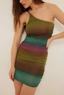 NA-KD Party One Shoulder Lurex Mini Dress -Party Dresses Sales nakd 1one shoulder mini lurex dress 1017 001444 025927152 1