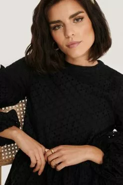 NA-KD Boho Anglaise Balloon Sleeve Frill Dress -Party Dresses Sales nakd anglaise frill dress 1014 000872 0002 04g