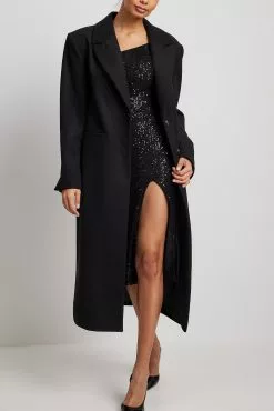 NA-KD Party Asymmetric Sequin Midi Dress