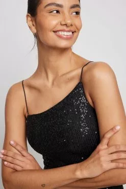 NA-KD Party Asymmetric Sequin Midi Dress -Party Dresses Sales nakd asymmetric sequin midi dress 1017 001874 0002 0726 copy