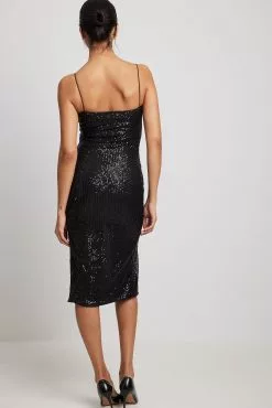 NA-KD Party Asymmetric Sequin Midi Dress -Party Dresses Sales nakd asymmetric sequin midi dress 1017 001874 0002 0729