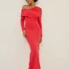 NA-KD Party Asymmetric Shoulder Maxi Dress