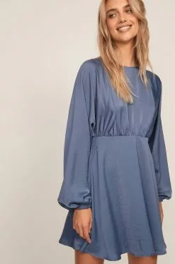 NA-KD Boho Balloon Sleeve Flowy Mini Dress