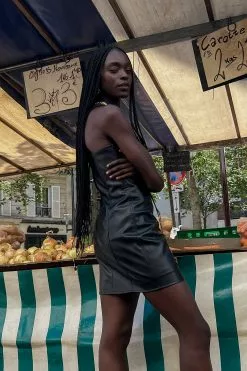 NA-KD Party Bandeau PU Corset Dress -Party Dresses Sales nakd bandeau pu corset dress 1736 000310 0002 edit02