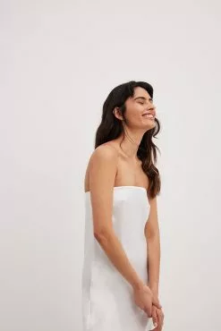 Chloé Schuterman X NA-KD Bandeau Satin Dress -Party Dresses Sales nakd bandeau satin dress 1804 000012 0001 10450 1