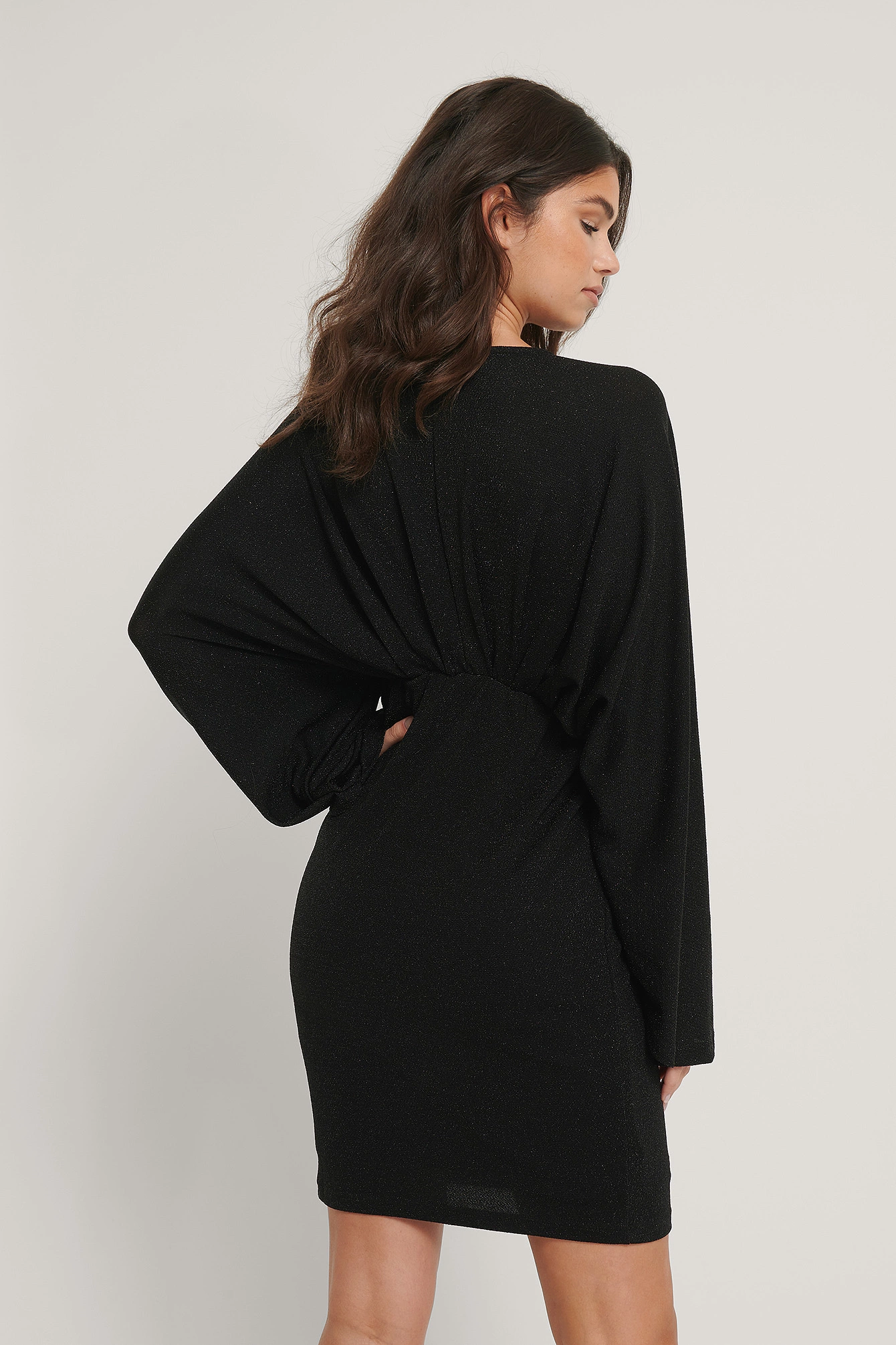 NA-KD Party Batwing Glitter Mini Dress 2 NA-KD Party Batwing Glitter Mini Dress - Image 2