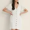 NA-KD Buttoned Mini Dress
