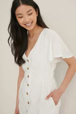 NA-KD Buttoned Mini Dress -Party Dresses Sales nakd buttoned mini dress 1100 004476 0001 04a