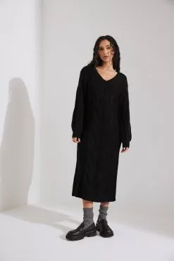 Rianne Meijer X Na-kd Cable Knit Midi Dress -Party Dresses Sales nakd cable knit midi dress 1711 000109 0002 59599 1