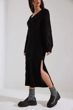 Rianne Meijer X Na-kd Cable Knit Midi Dress -Party Dresses Sales nakd cable knit midi dress 1711 000109 0002 59605 1