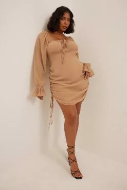 NA-KD Party Chiffon Drawstring Mini Dress -Party Dresses Sales nakd chiffon drawstring mini dress 1017 001723 0005 01c 1