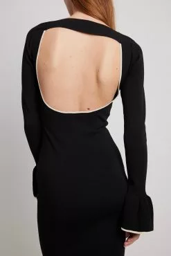Sofi Fahrman X NA-KD Contrast Detail Open Back Knitted Dress -Party Dresses Sales nakd contrast detail open back knitted dress 1781 000008 0002 36260