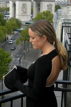 Sofi Fahrman X NA-KD Contrast Detail Open Back Knitted Dress -Party Dresses Sales nakd contrast detail open back knitted dress 1781 000008 0002 edit