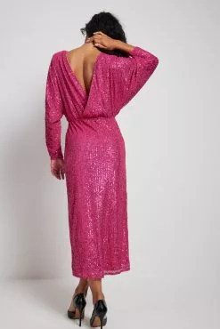NA-KD Party Deep Back Sequin Midi Dress -Party Dresses Sales nakd deep back sequin midi dress 1017 001871 0015 3049 1