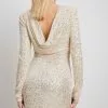 NA-KD Party Deep Back Sequin Mini Dress