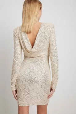 NA-KD Party Deep Back Sequin Mini Dress