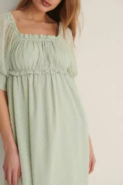 NA-KD Boho Dobby Mini Dress -Party Dresses Sales nakd dobby mini dress 1100 004542 0010 05g