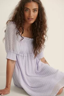 NA-KD Boho Dobby Mini Dress -Party Dresses Sales nakd dobby mini dress 1100 004542 0368 01g 1