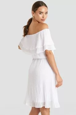 NA-KD Double Tier Off Shoulder Dress -Party Dresses Sales nakd double tier off shoulder dress 1018 003407 7748 02k