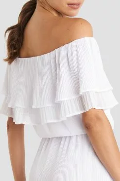 NA-KD Double Tier Off Shoulder Dress -Party Dresses Sales nakd double tier off shoulder dress 1018 003407 7748 04g