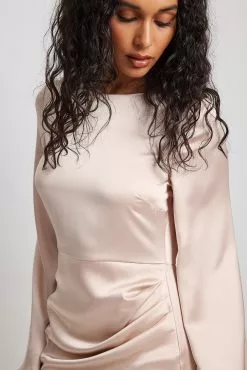 NA-KD Trend Draped Satin Dress -Party Dresses Sales nakd draped satin dress 1018 010133 0668 23010