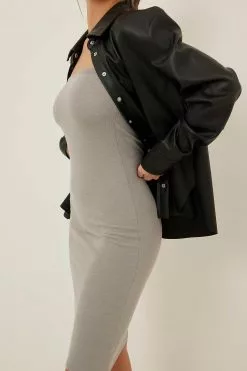 NA-KD Basic Fitted Midi Tube Dress -Party Dresses Sales nakd fitted midi tube dress 1100 006170 0008 1070