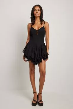 NA-KD Frill Hem Detail Mini Dress 10 NA-KD Frill Hem Detail Mini Dress -Party Dresses Sales nakd frill hem detail mini dress 1018 009790 0002 12183 1