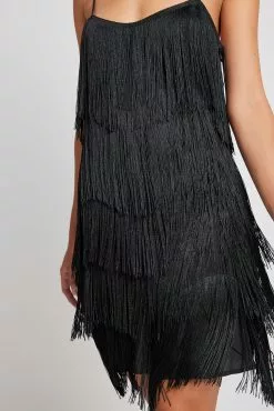 NA-KD Party Fringe Detail Mini Dress -Party Dresses Sales nakd fringe detail mini dress 1017 001519 0002 9779