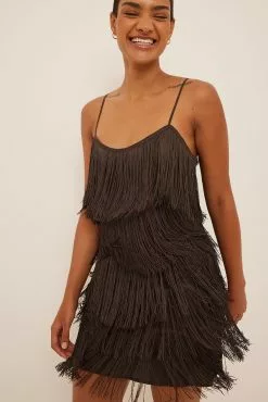 NA-KD Party Fringe Detail Mini Dress