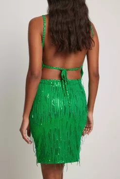 NA-KD Party Fringe Sequin Mini Dress -Party Dresses Sales nakd fringe sequin mini dress 1017 001890 0010 21471
