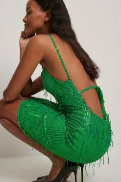 NA-KD Party Fringe Sequin Mini Dress
