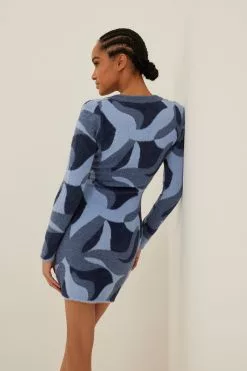 NA-KD Fuzzy Knitted Pattern Mini Dress -Party Dresses Sales nakd fuzzy knitted pattern mini dress 1018 008784 9675 0899