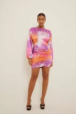 NA-KD Party Gathered Skirt Satin Mini Dress 13 NA-KD Party Gathered Skirt Satin Mini Dress -Party Dresses Sales nakd gathered skirt satin mini dress 1018 009851 0493 3217 1