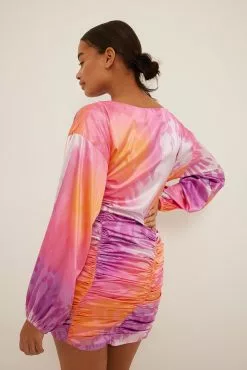 NA-KD Party Gathered Skirt Satin Mini Dress -Party Dresses Sales nakd gathered skirt satin mini dress 1018 009851 0493 3284