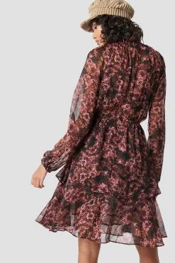 NA-KD Boho High Frill Neck Dress -Party Dresses Sales nakd high frill neck dress 1014 000156 8674 02k