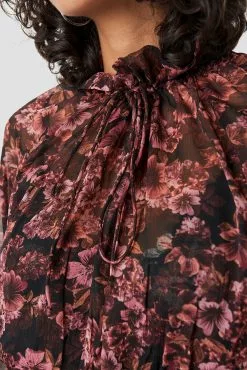 NA-KD Boho High Frill Neck Dress -Party Dresses Sales nakd high frill neck dress 1014 000156 8674 04g