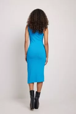 NA-KD Basic High Neck Rib Sleeveless Dress -Party Dresses Sales nakd high neck rib sleeveless dress 1100 004615 0003 13205