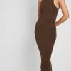 NA-KD Trend High Neck Sleeveless Knitted Maxi Dress
