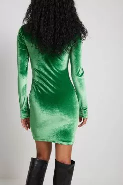 NA-KD Party High Neck Velvet Mini Dress -Party Dresses Sales nakd high neck velvet mini dress 1017 002116 0010 2906