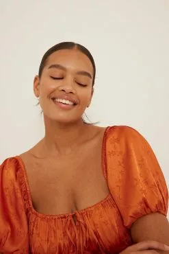 NA-KD Jacquard Satin Mini Dress -Party Dresses Sales nakd jacquard satin mini dress 1100 006392 0179 03