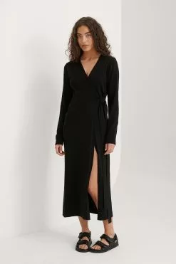 NA-KD Trend Knitted Robe Dress -Party Dresses Sales nakd knitted robe dress 1018 007079 0002 01c