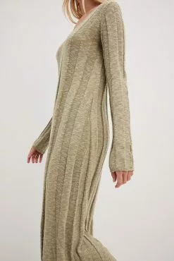 NA-KD Knitted Wide Rib Midi Dress -Party Dresses Sales nakd knitted wide rib midi dress 1100 007006 8909 16201