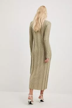 NA-KD Knitted Wide Rib Midi Dress -Party Dresses Sales nakd knitted wide rib midi dress 1100 007006 8909 16207 1