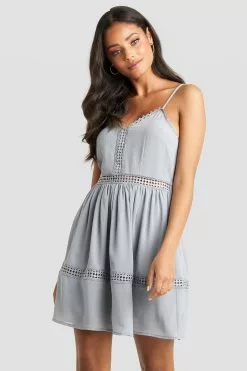 NA-KD Boho Lace Insert Flowy Mini Dress -Party Dresses Sales nakd lace insert flowy mini dress 1014 000689 0617 01j