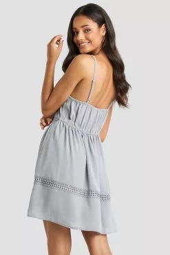 NA-KD Boho Lace Insert Flowy Mini Dress -Party Dresses Sales nakd lace insert flowy mini dress 1014 000689 0617 02k