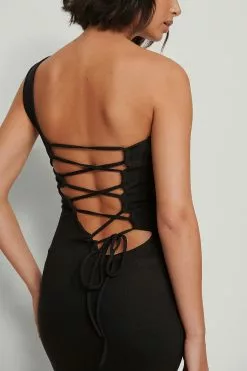 NA-KD Party Lacing Back Dress -Party Dresses Sales nakd lacing back dress 1018 008483 0002 04g