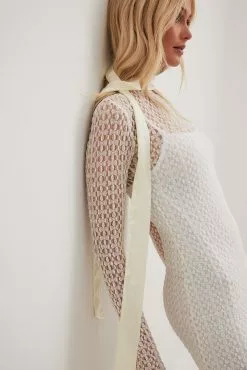 NA-KD Trend Structured Lace Midi Dress