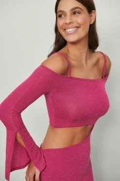 NA-KD Party Off Shoulder Lurex Dress -Party Dresses Sales nakd off shoulder lurex dress 1017 001452 0448 04g