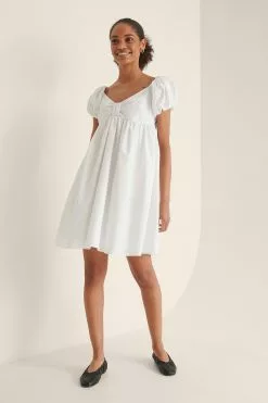 NA-KD Trend Off Shoulder Mini Cotton Dress -Party Dresses Sales nakd off shoulder mini cotton dress 1018 007316 0001 01c 1